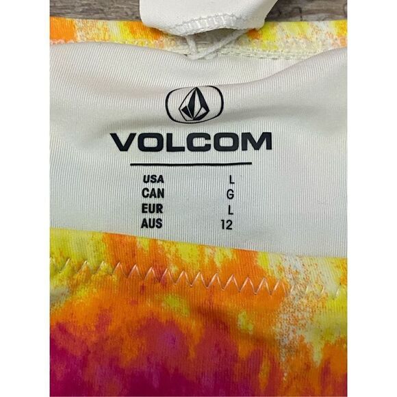 Volcom Sun Tripp Swim Bottom Tie Dye Scream Magenta Women’s Size Large NWT - Picture 3 of 7